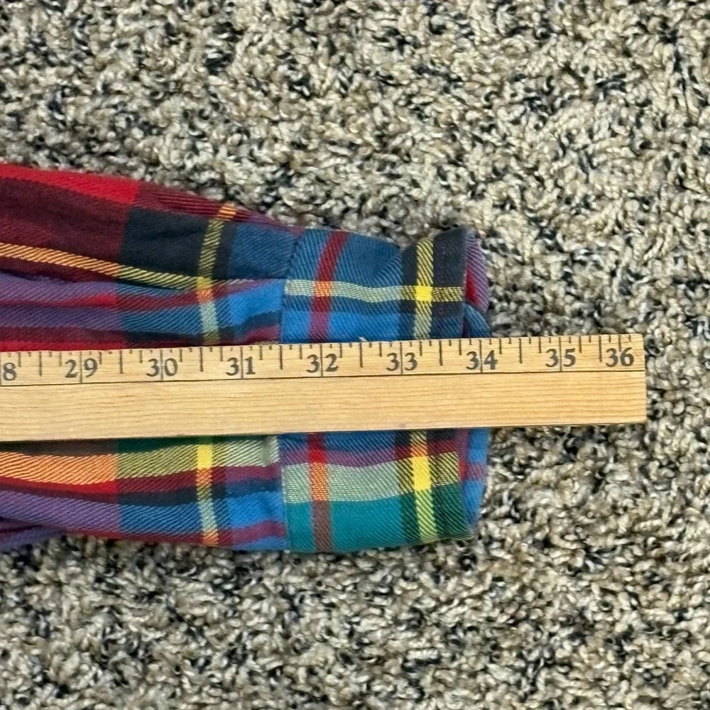 Polo Ralph Lauren Plaid Button Down Shirt Flannel Multi Color Large